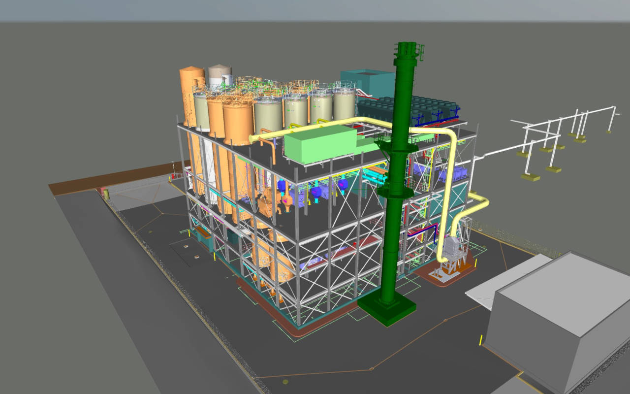 Design, cost calculation and construction supervision of a PCC production plant for 80,000 t/a